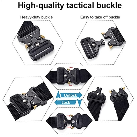 Military Tactical Army Adjustable Quick Release Belts Men Casual Rigger Web Belt - Picture 2 of 13